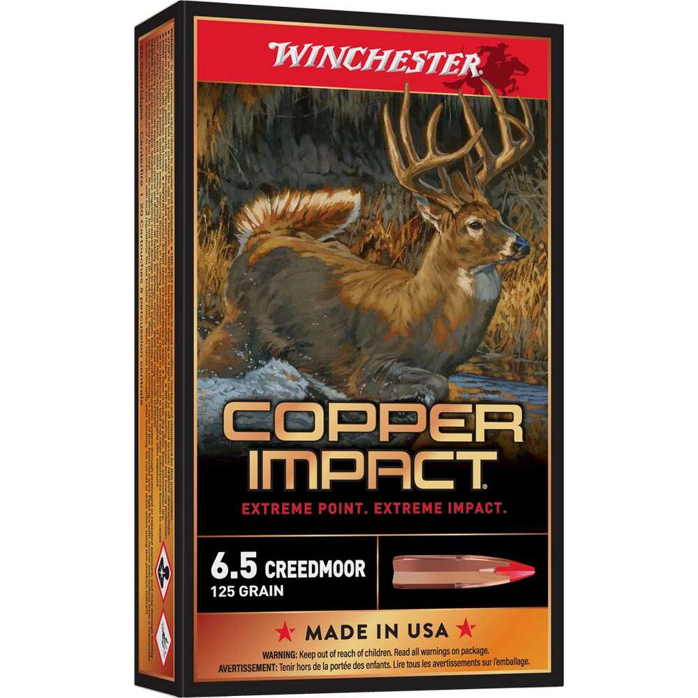 Ammunition Winchester Ammunition Ready Series 6.5Creedmoor 6.5 CREEDMOOR COPPER IMPACT 125 GR LEAD FREE 20 Rounds